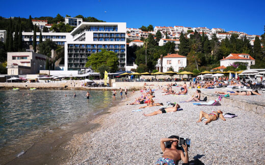 Пляж Лапад в Дубровнике, Хорватия